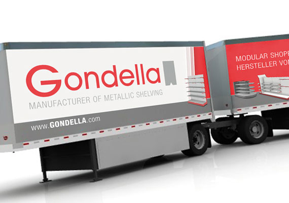 Zpracování grafiky na autoplachty pro firmu Gondella.
